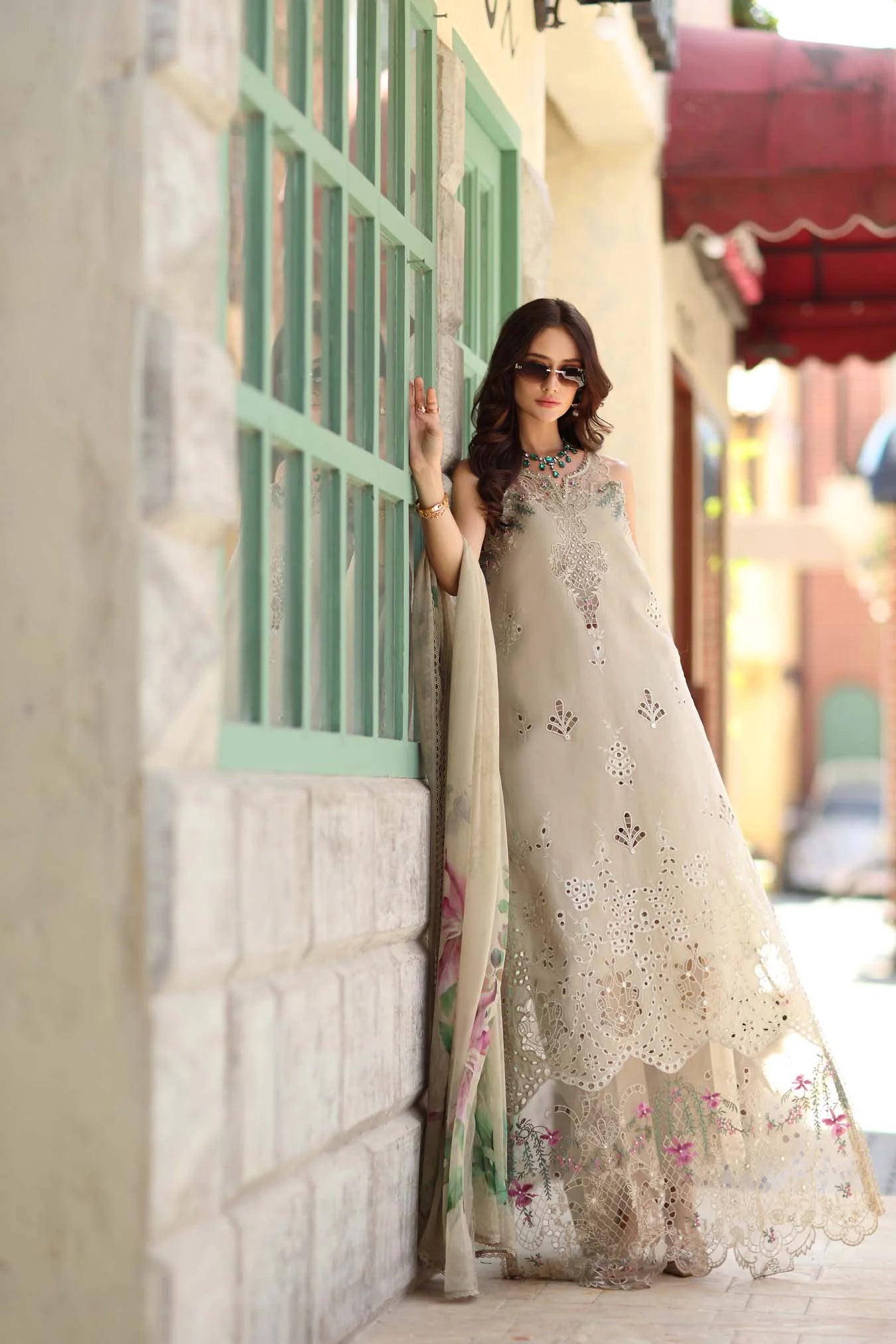 NOOR By Saad Asadia Luxe Chikankari D6-A Soft Grey