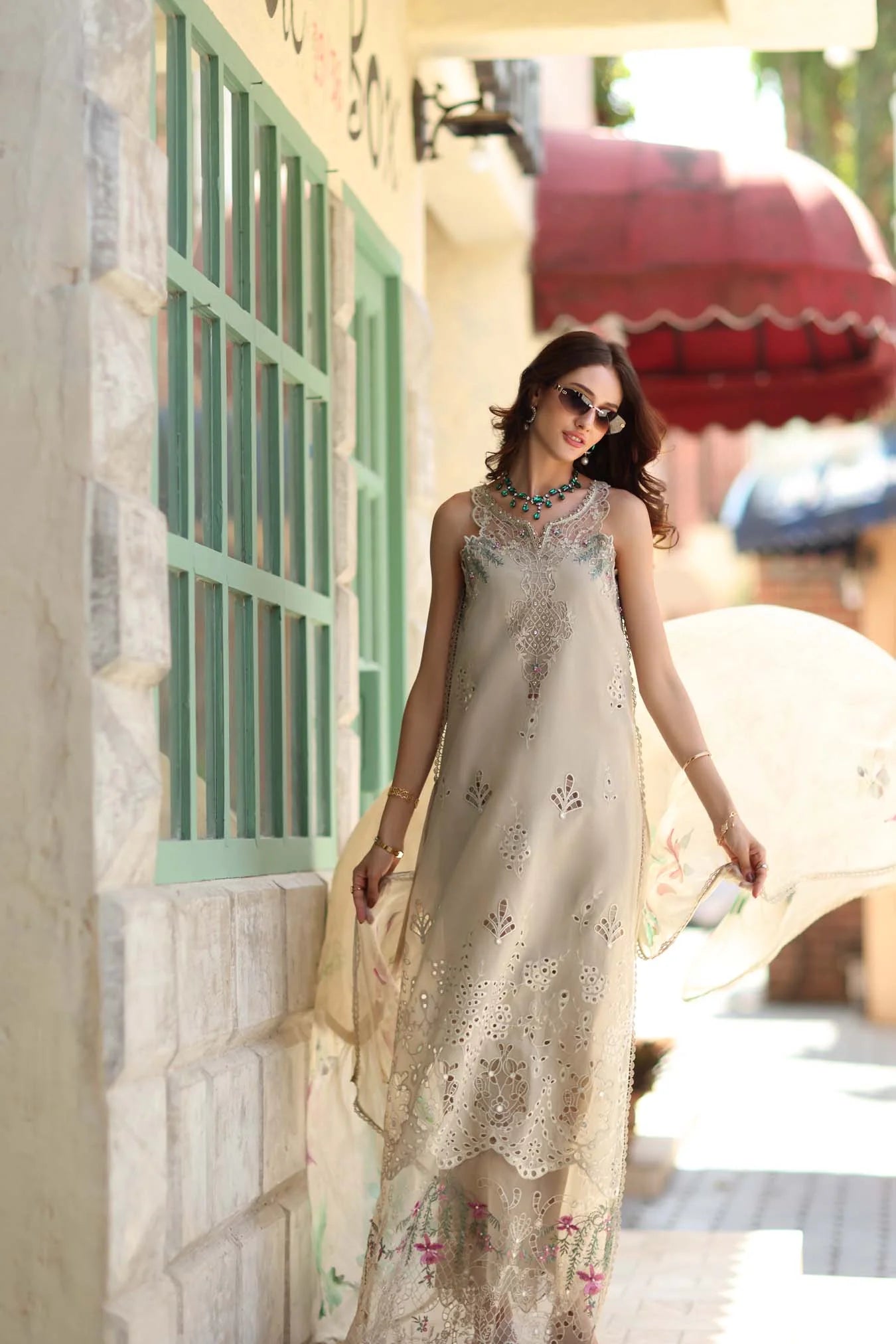 NOOR By Saad Asadia Luxe Chikankari D6-A Soft Grey