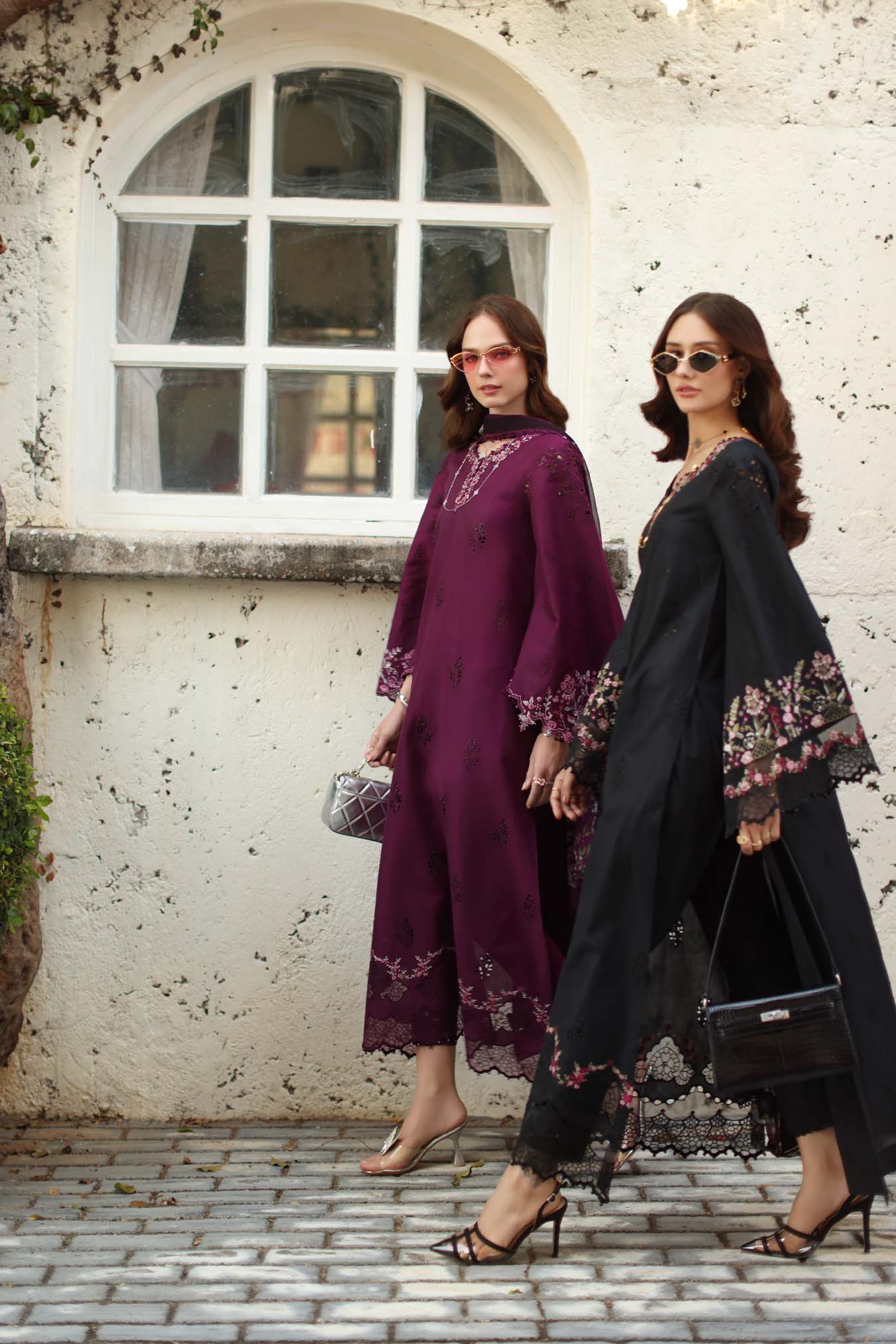 NOOR By Saadia Asad Luxe Chikankari D1-A Plumberry
