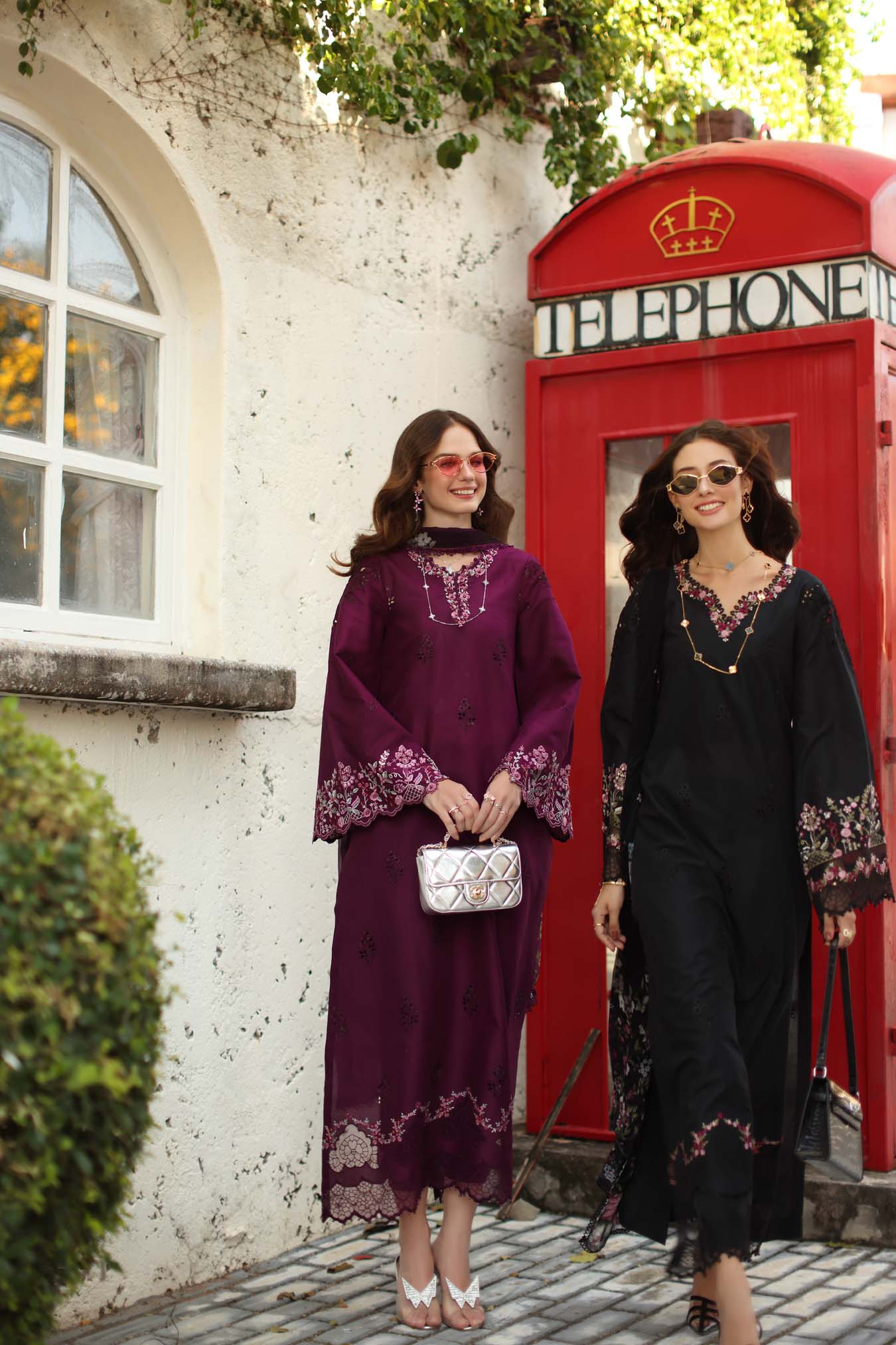 NOOR By Saadia Asad Luxe Chikankari D1-A Plumberry