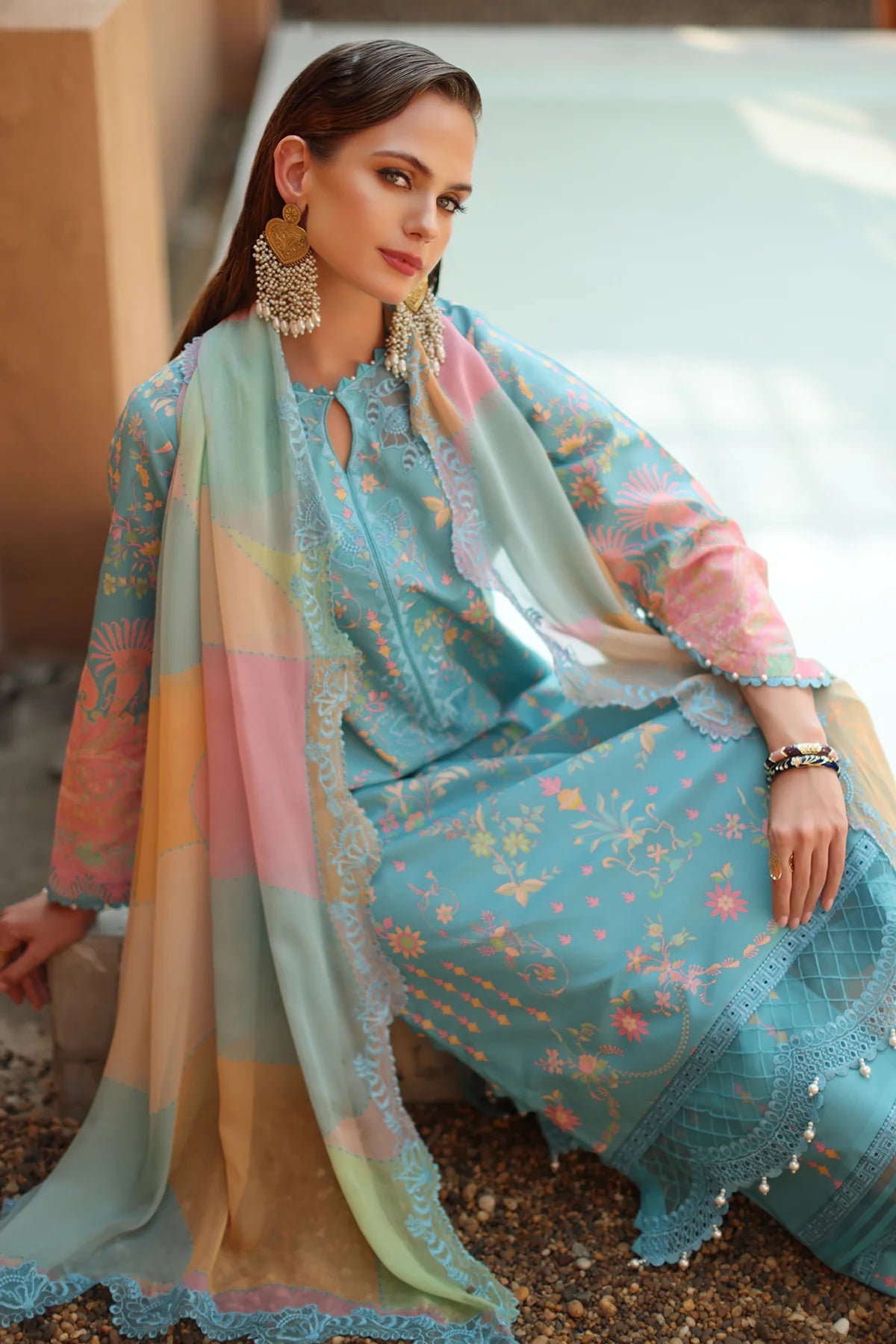 CHARIZMA Combination Unstitched Embroidered Lawn Collection CC6-03