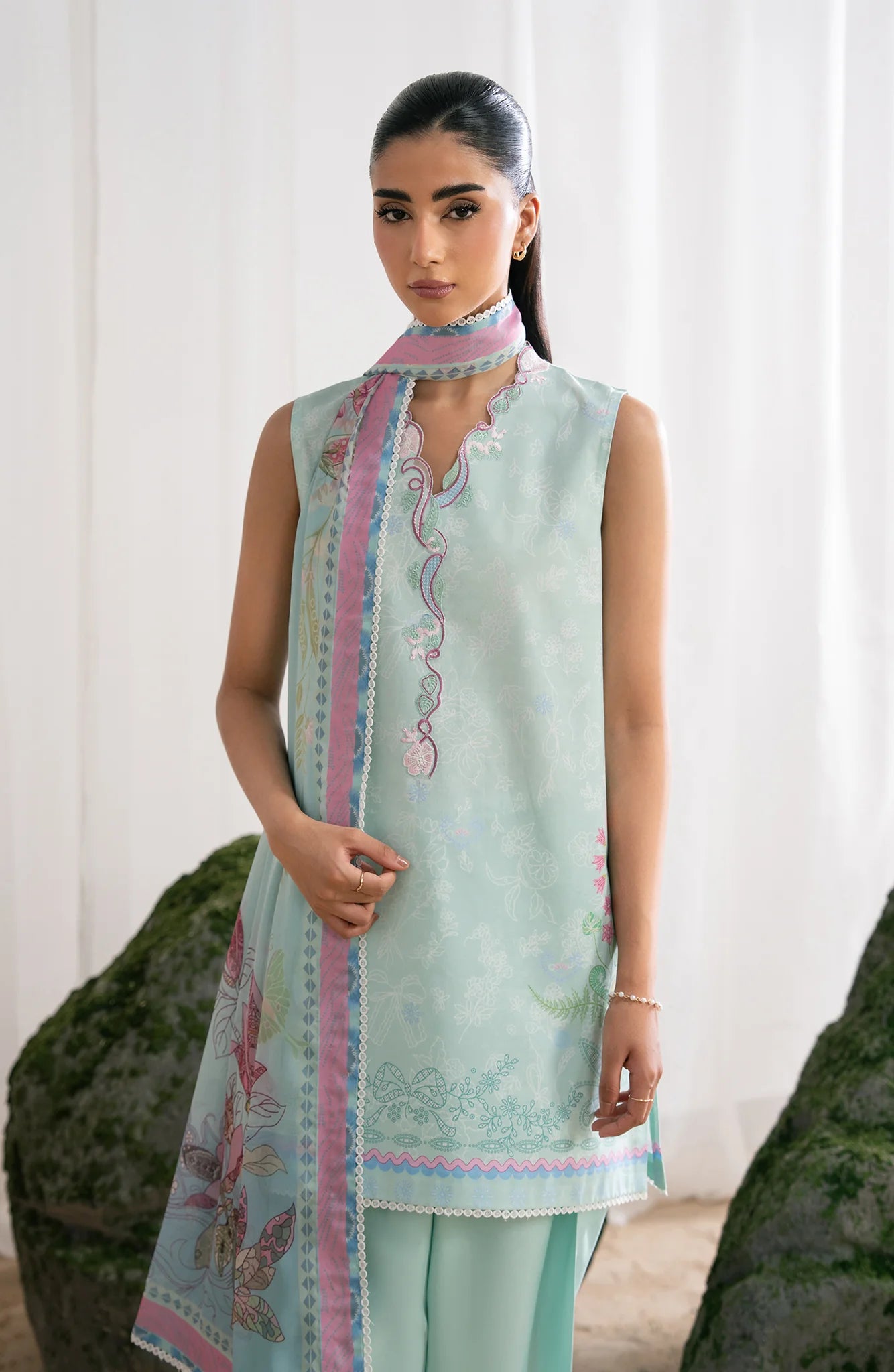 SERAN Nysa Cambric Menthe D-03