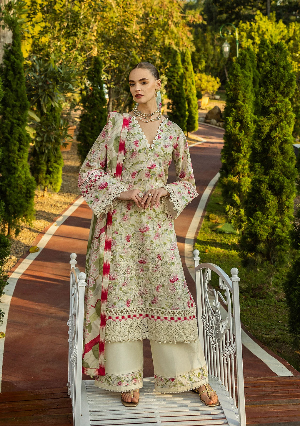 ELAF Print Chikankari ELK-02B SWEET GREENS