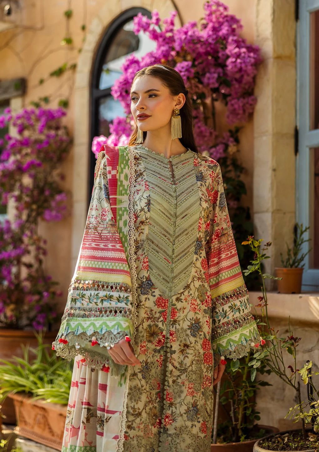 ELAF Print Chikankari ELK-01B GIARDINO