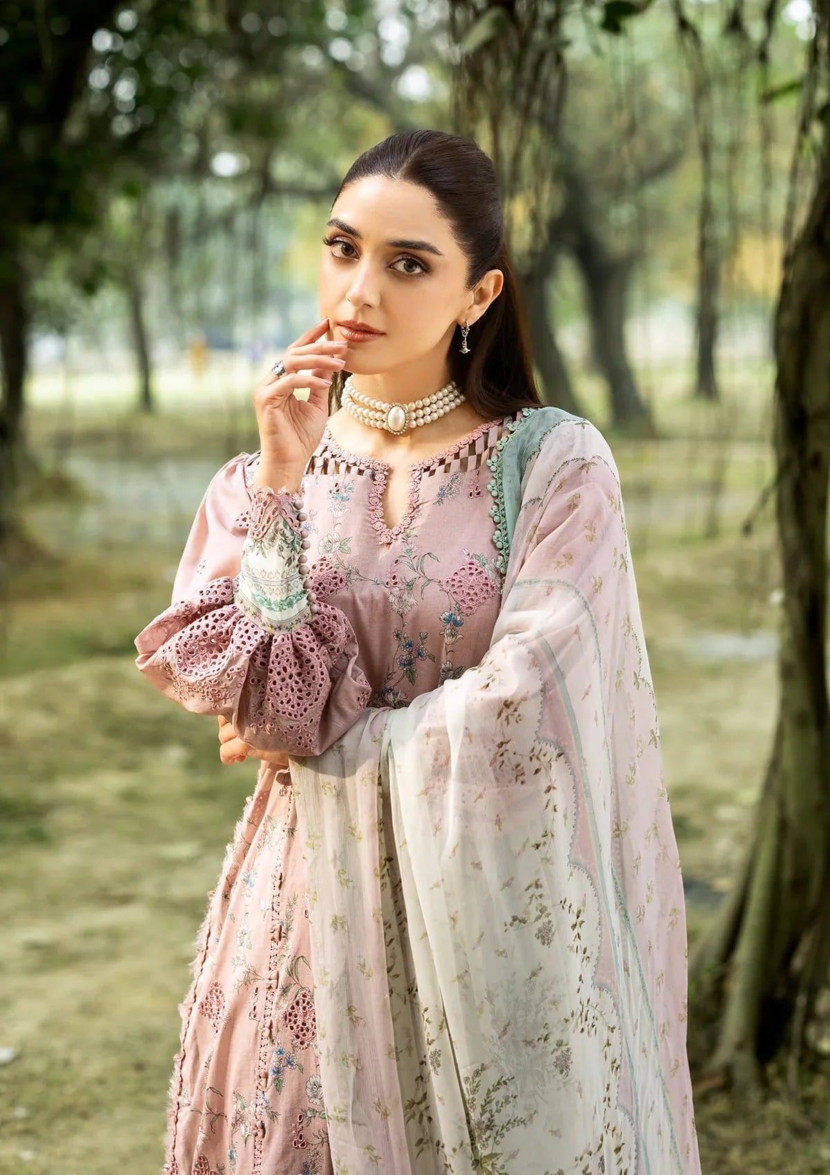 ELAF PREMIUM ChikanKari Prints ERC-8A SAHAA