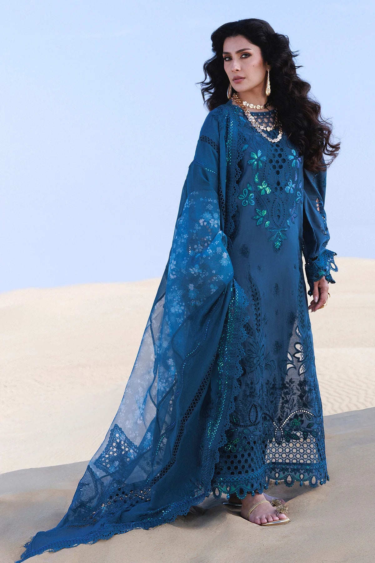 Nureh NE-229 Aman Unstitched Luxury Lawn