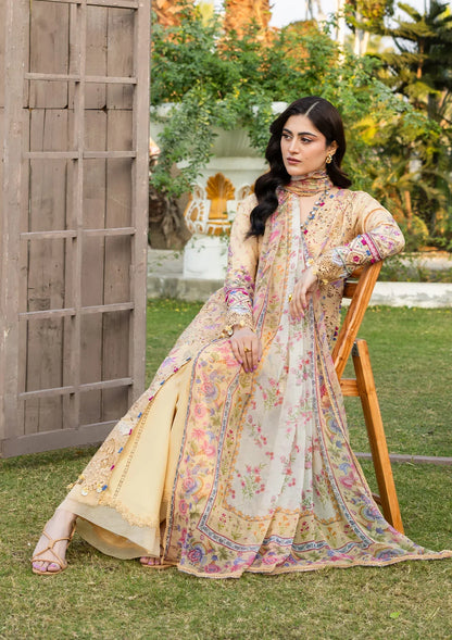 ELAF ERC-5B KHUSHEE Print ChikanKari