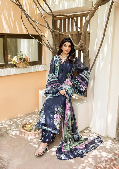 ELAF PRINTS CHIFFON ECD-4B TWILIGHT GARDEN