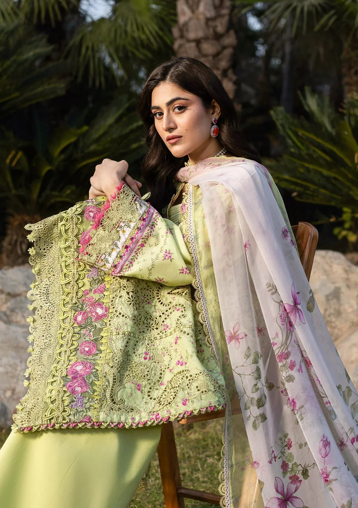 ELAF ERC-2A HINA Print Chikankari Lawn