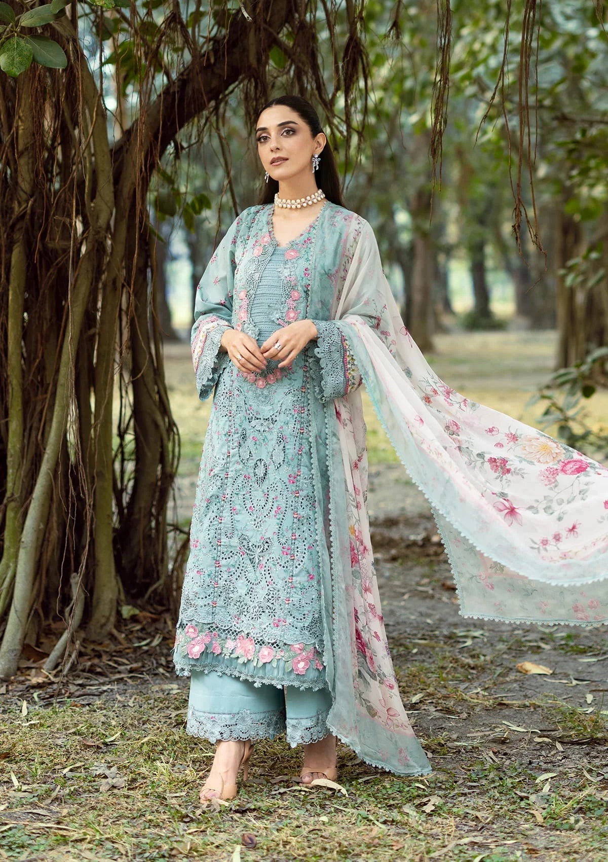ELAF ERC-2B BATIK Print Chikankari Lawn