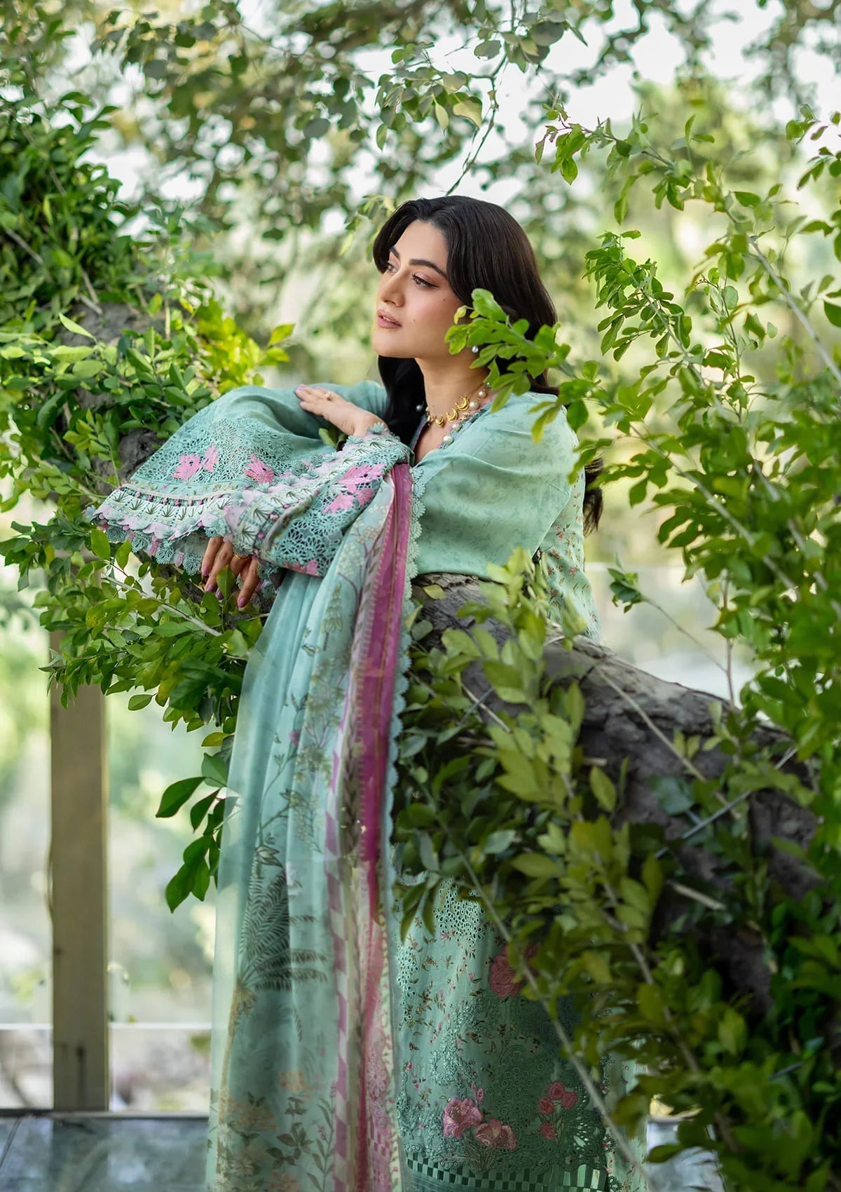 ELAF ERC-4B NAYAB Print Chikankari Lawn