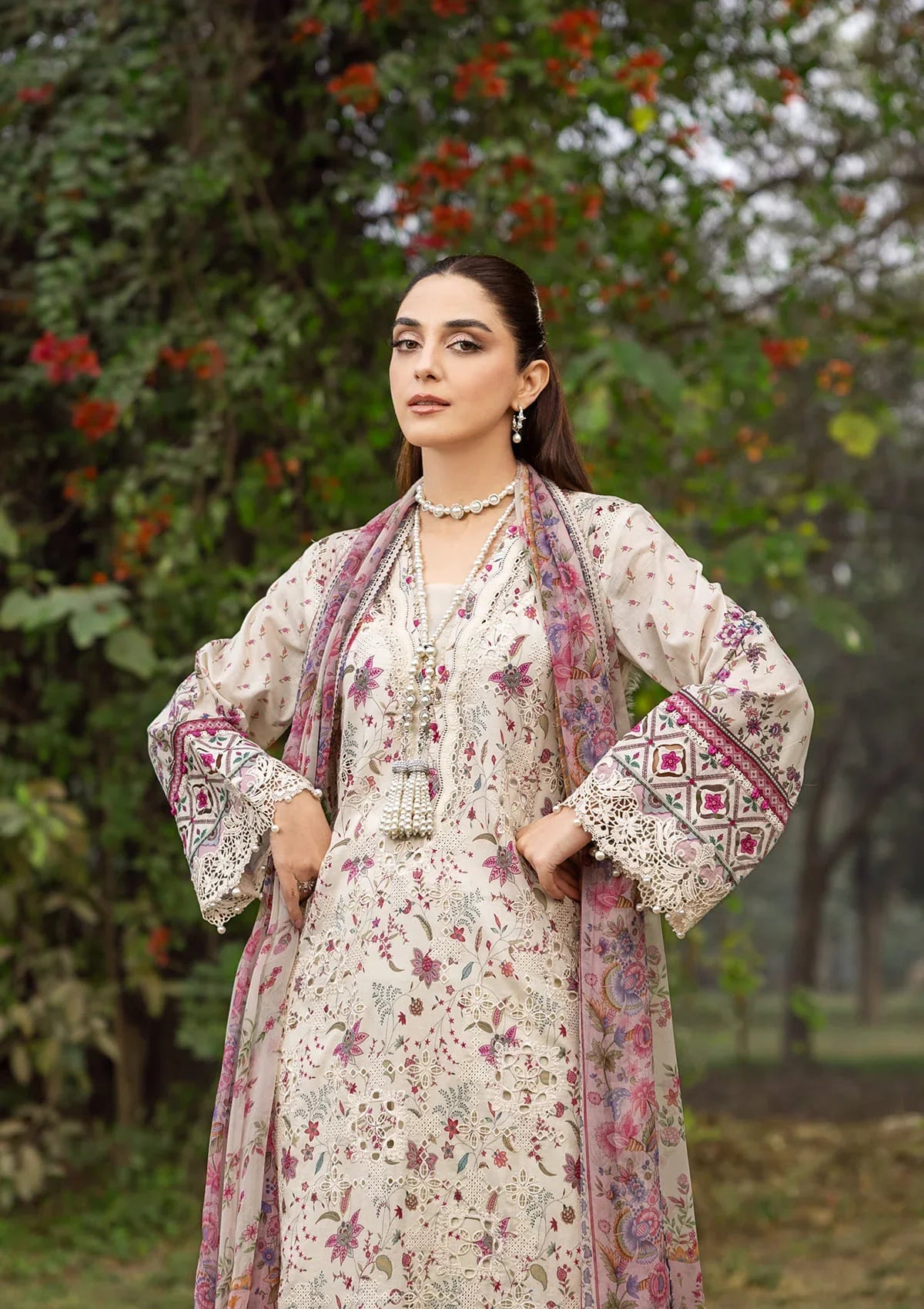 ELAF ERC-5A MEHR Print Chikankari Lawn