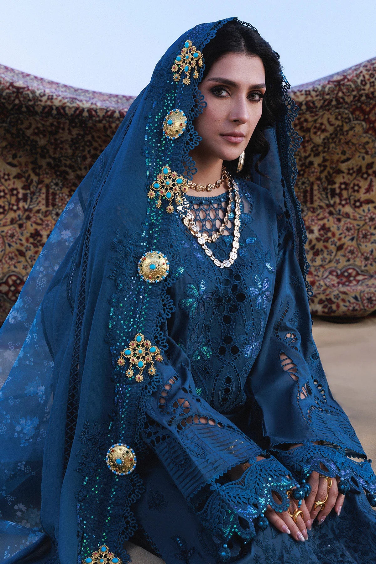Nureh NE-229 Aman Unstitched Luxury Lawn