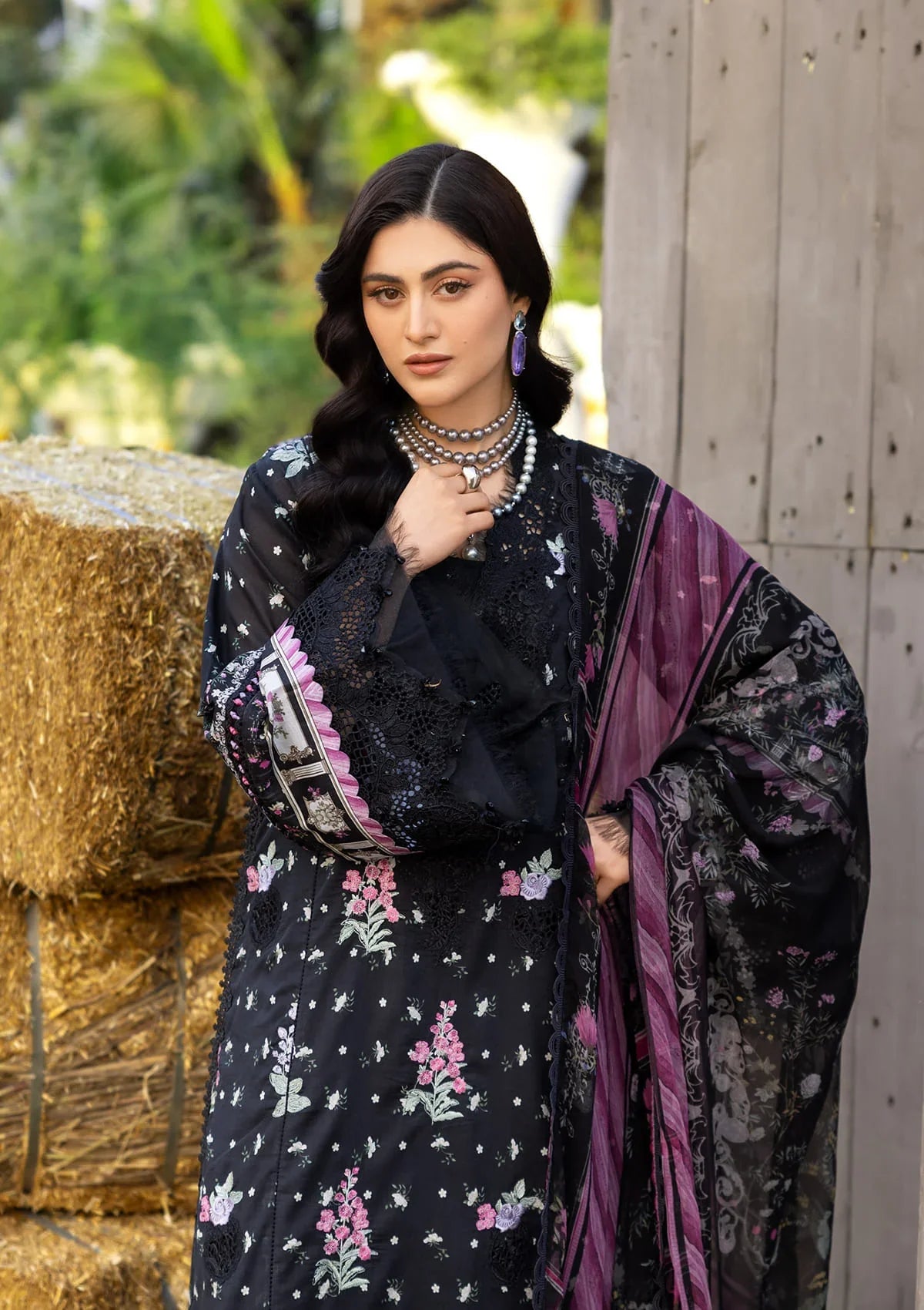 ELAF ERC-7A ARZO Print ChikanKari