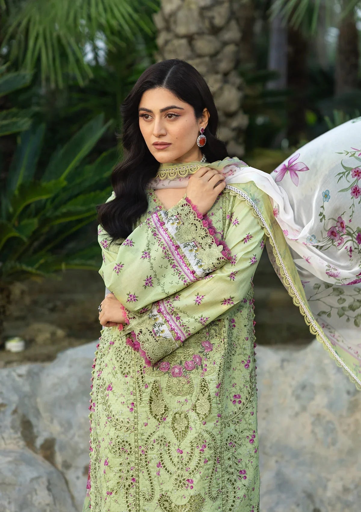 ELAF ERC-2A HINA Print Chikankari Lawn