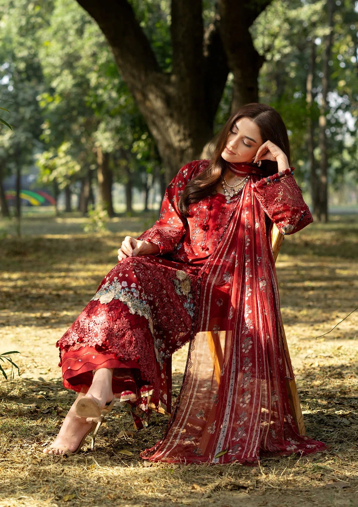 ELAF ERC-1B MARJAAN Print Chikankari Lawn