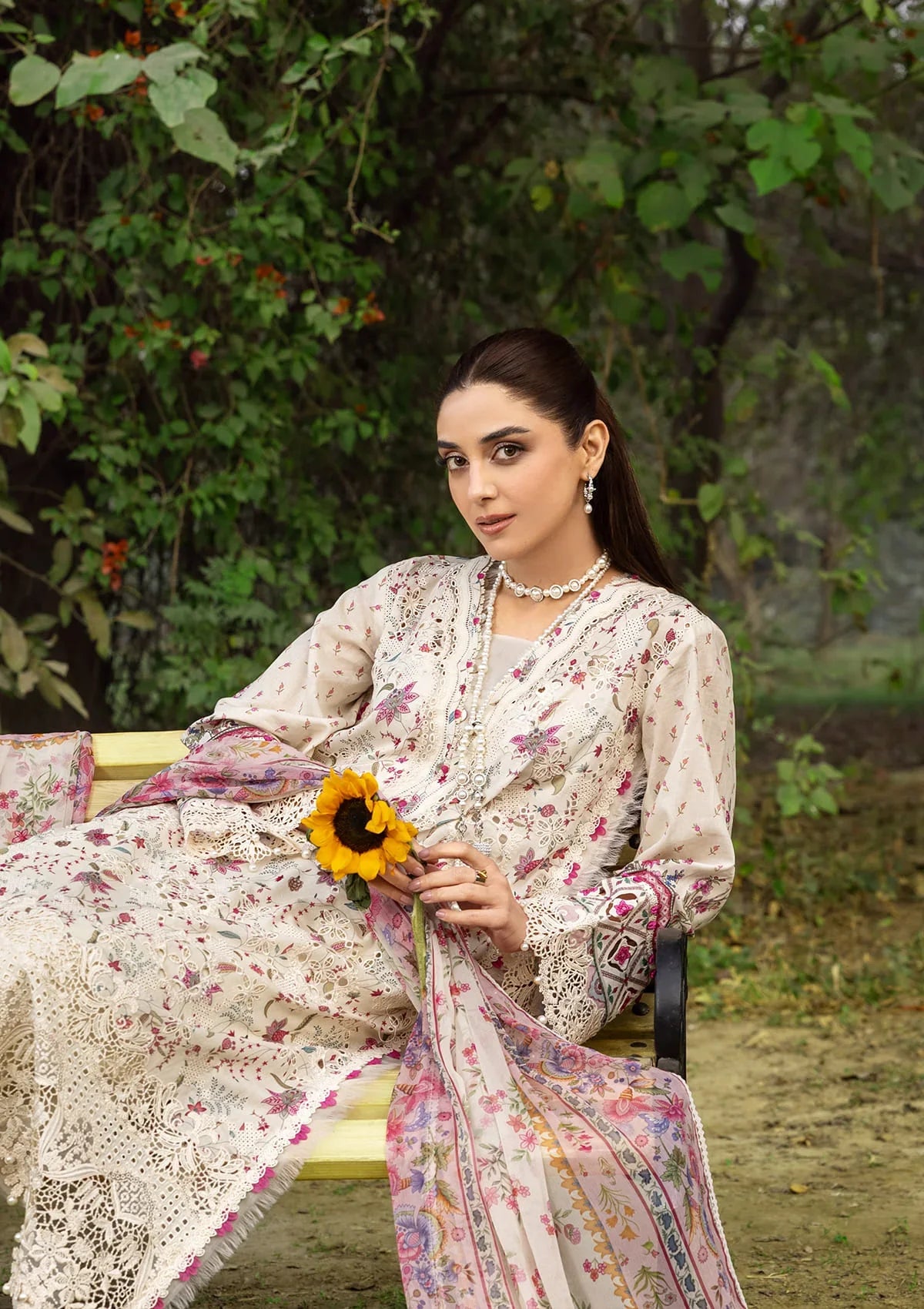 ELAF ERC-5A MEHR Print Chikankari Lawn