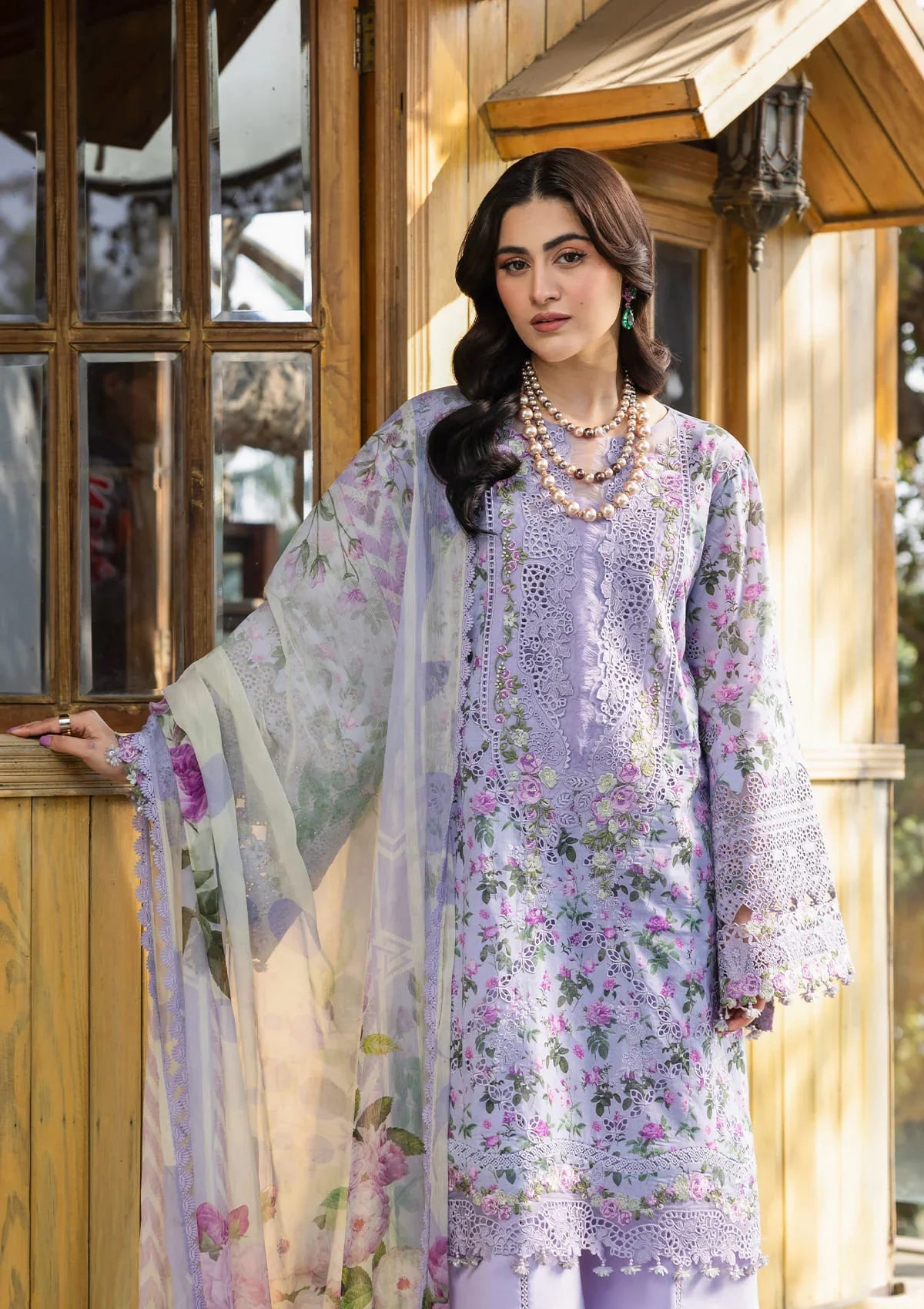 ELAF ERC-6B IRIS Print Chikankari Lawn