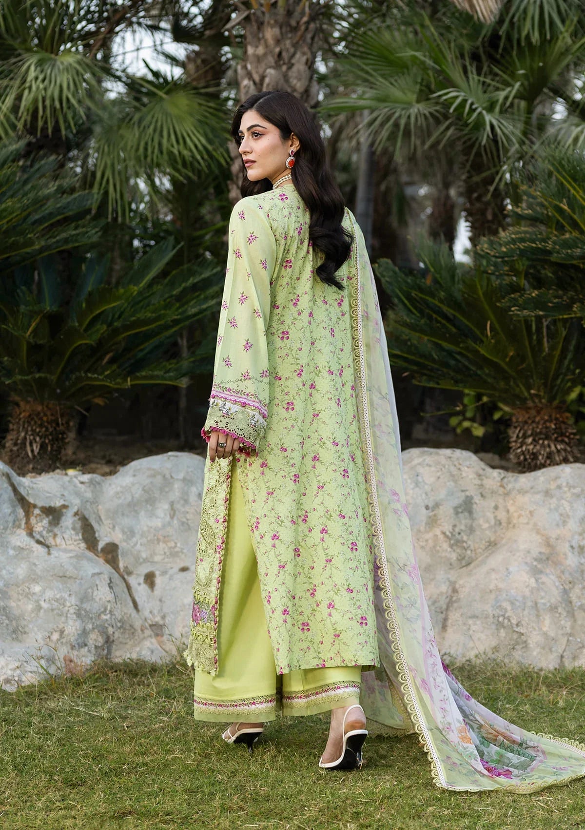 ELAF ERC-2A HINA Print Chikankari Lawn