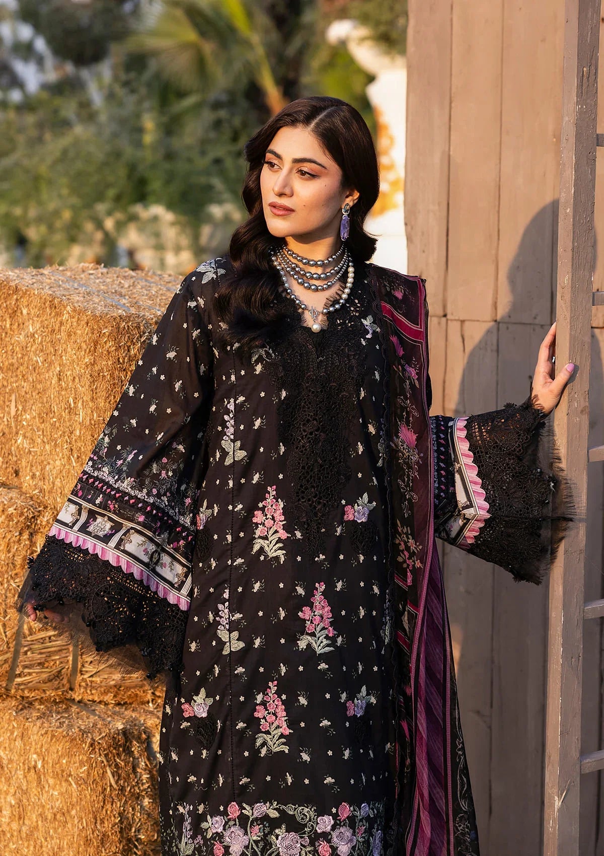 ELAF ERC-7A ARZO Print ChikanKari
