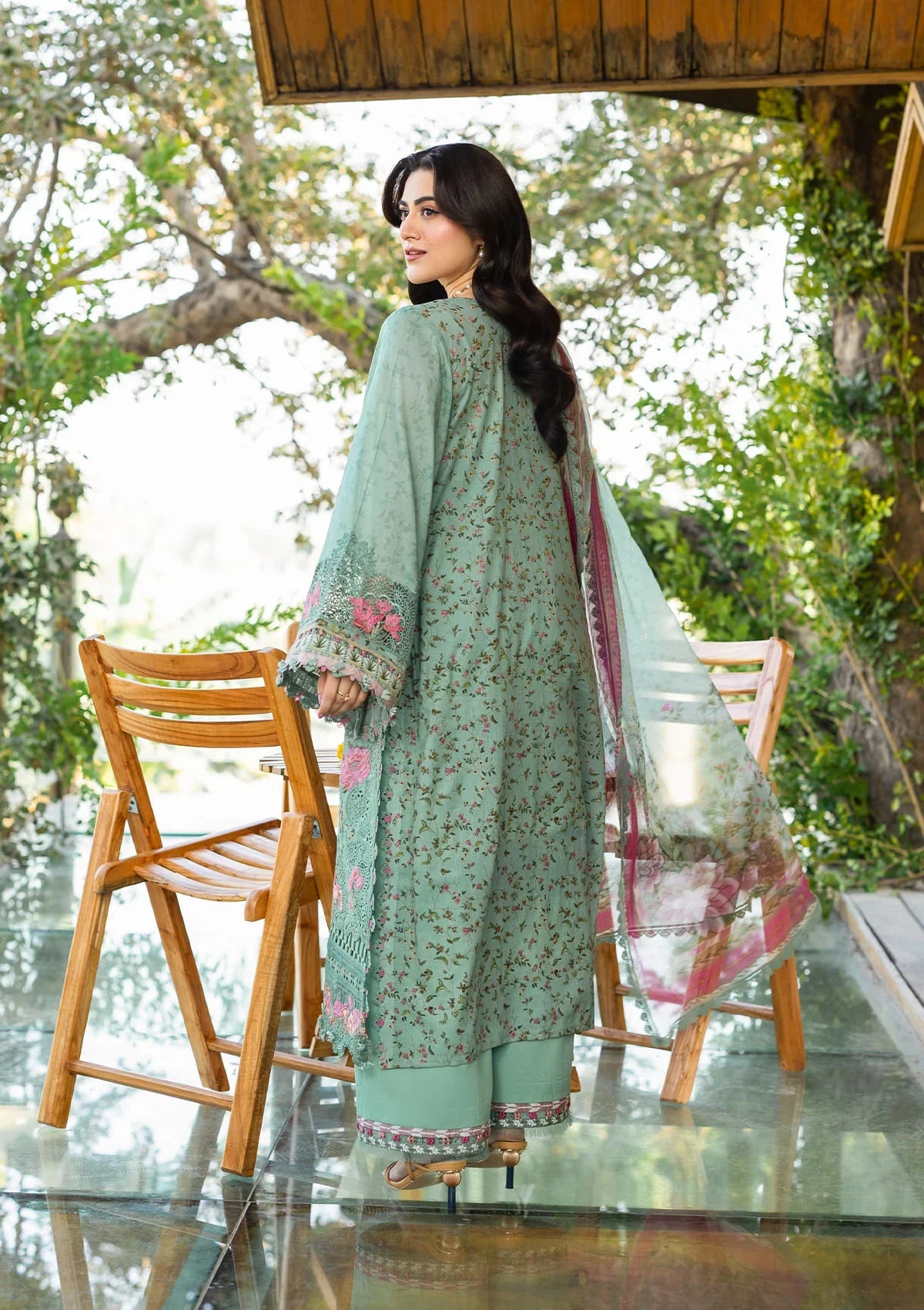 ELAF ERC-4B NAYAB Print Chikankari Lawn