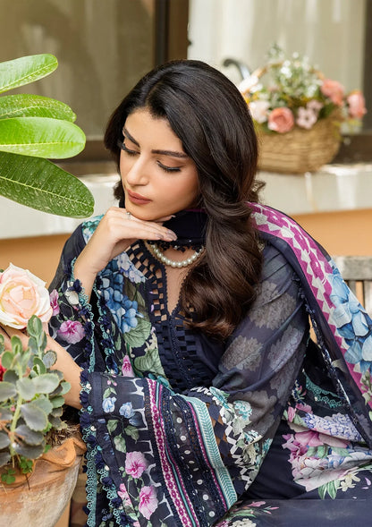 ELAF PRINTS CHIFFON ECD-4B TWILIGHT GARDEN