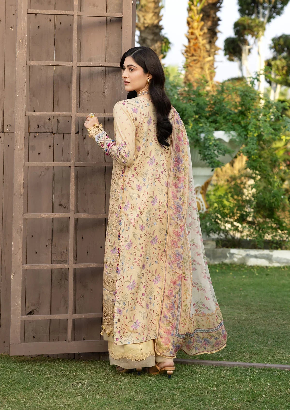 ELAF ERC-5B KHUSHEE Print ChikanKari