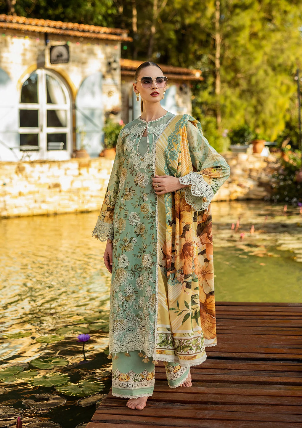 ELAF Print Chikankari ELK-06A PISTACHIO DREAMS