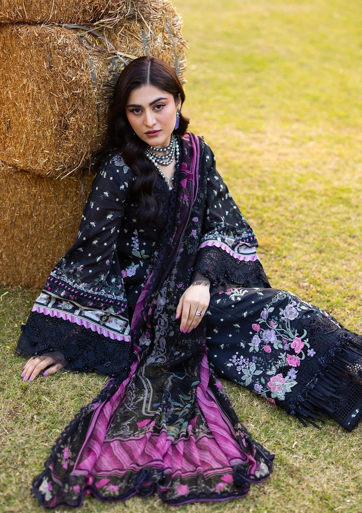 ELAF ERC-7A ARZO Print ChikanKari