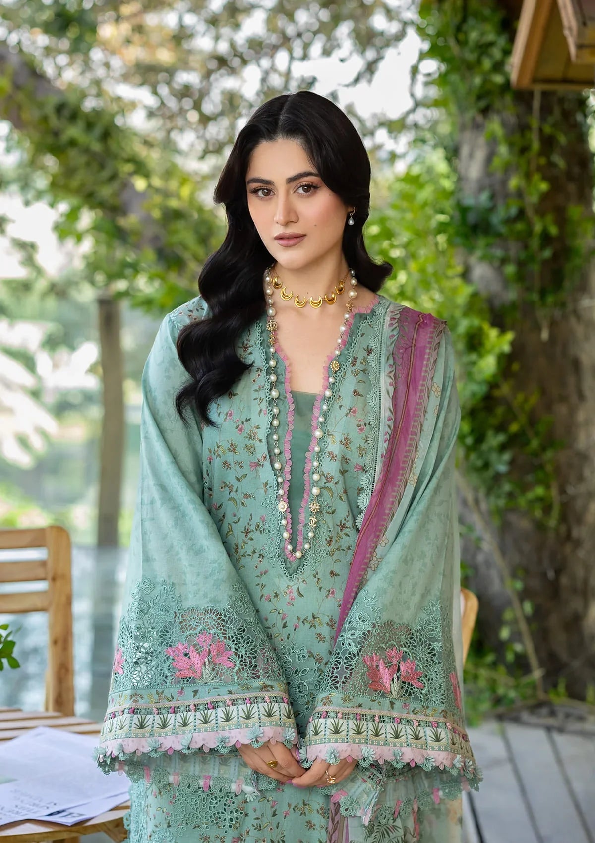 ELAF ERC-4B NAYAB Print Chikankari Lawn