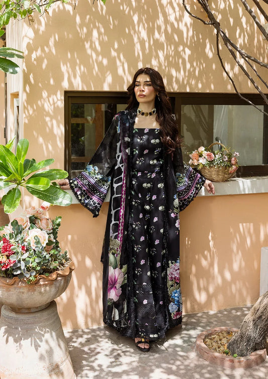 ELAF PRINTS CHIFFON ECD-4A MIDNIGHT BLOOM