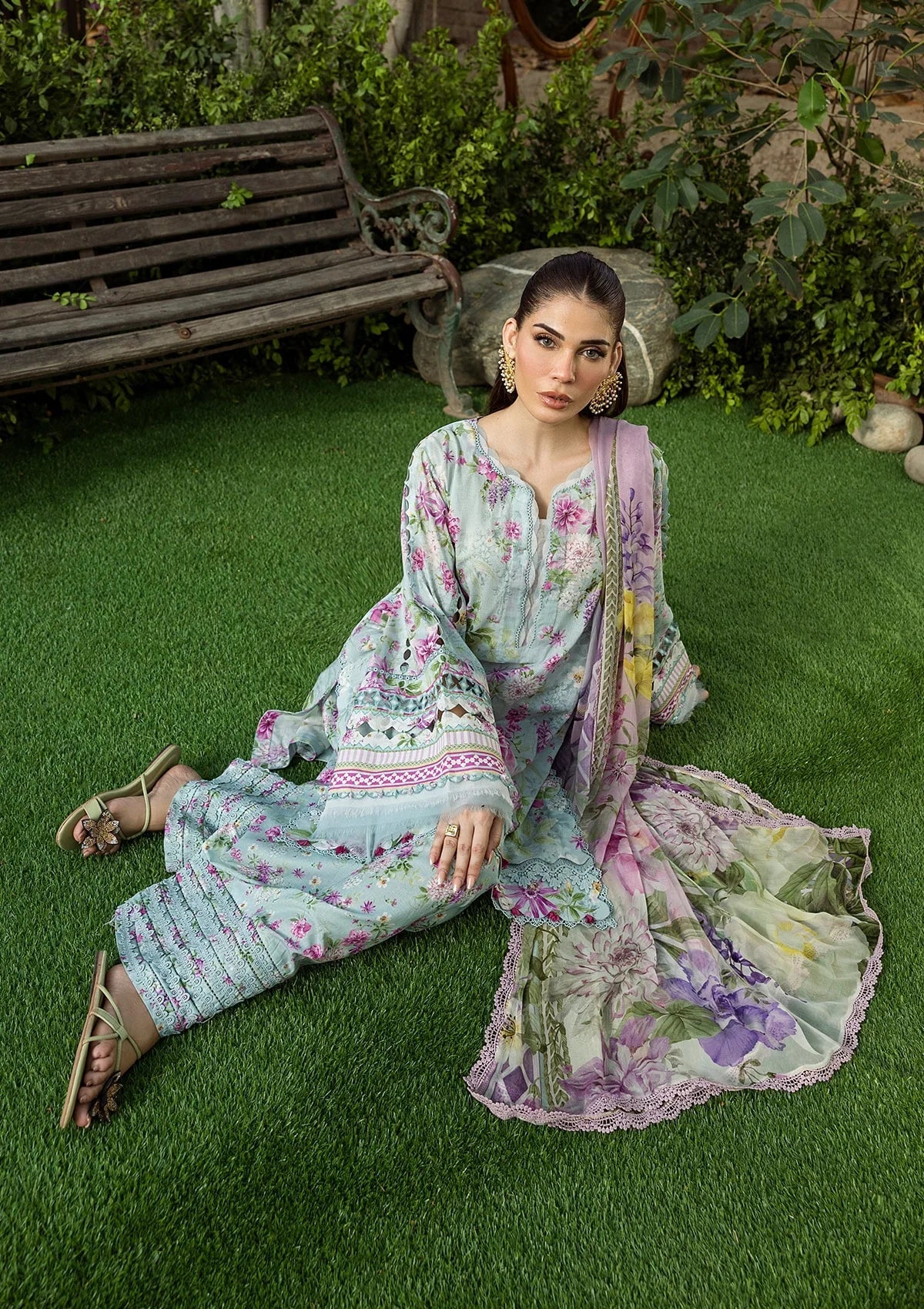 ELAF PRINTS CHIFFON ECD-3B FLORAL CHARM