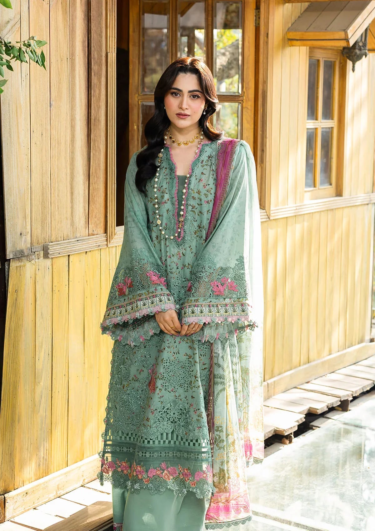 ELAF ERC-4B NAYAB Print Chikankari Lawn
