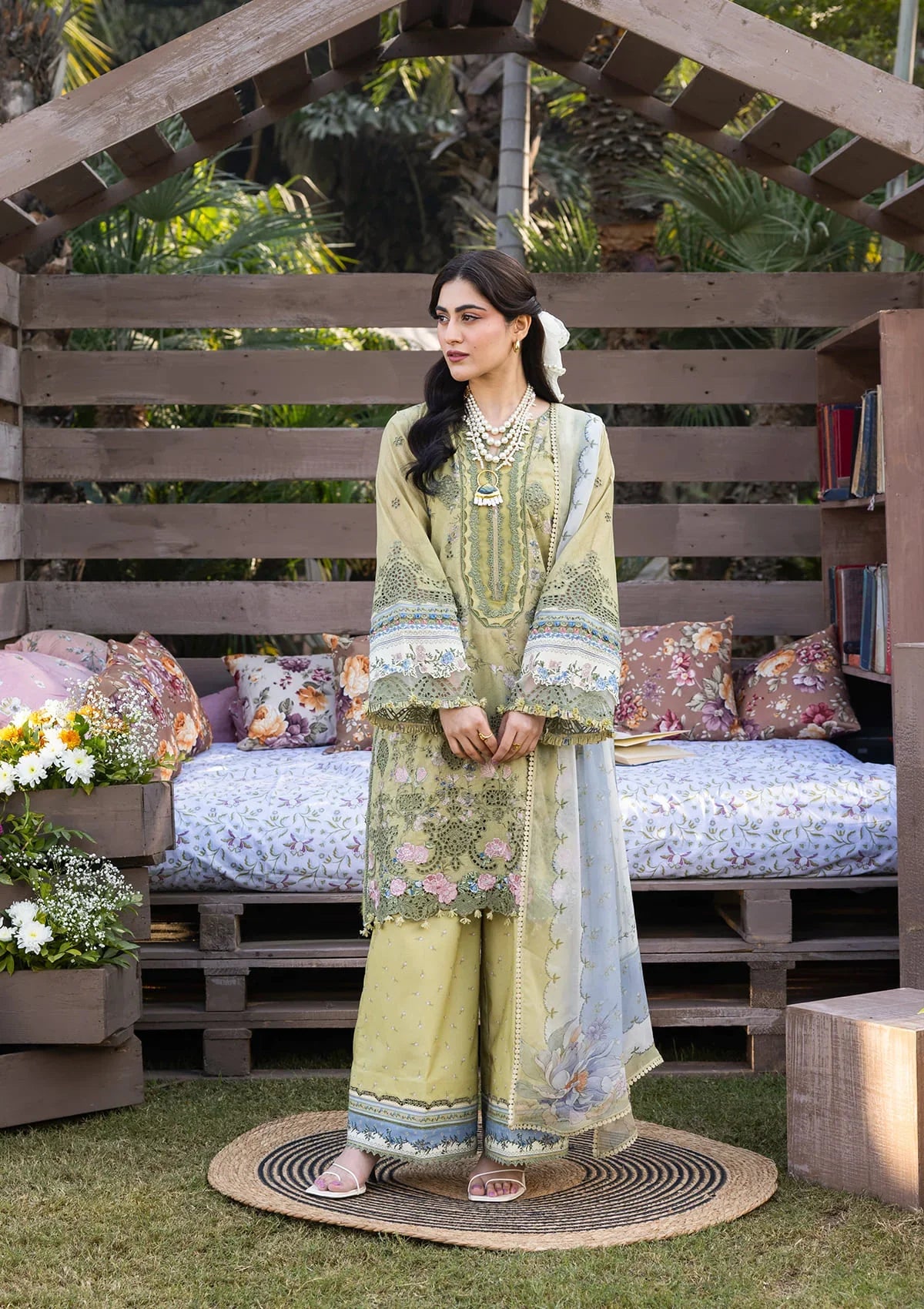 ELAF ERC-8B MENAH Print Chikankari