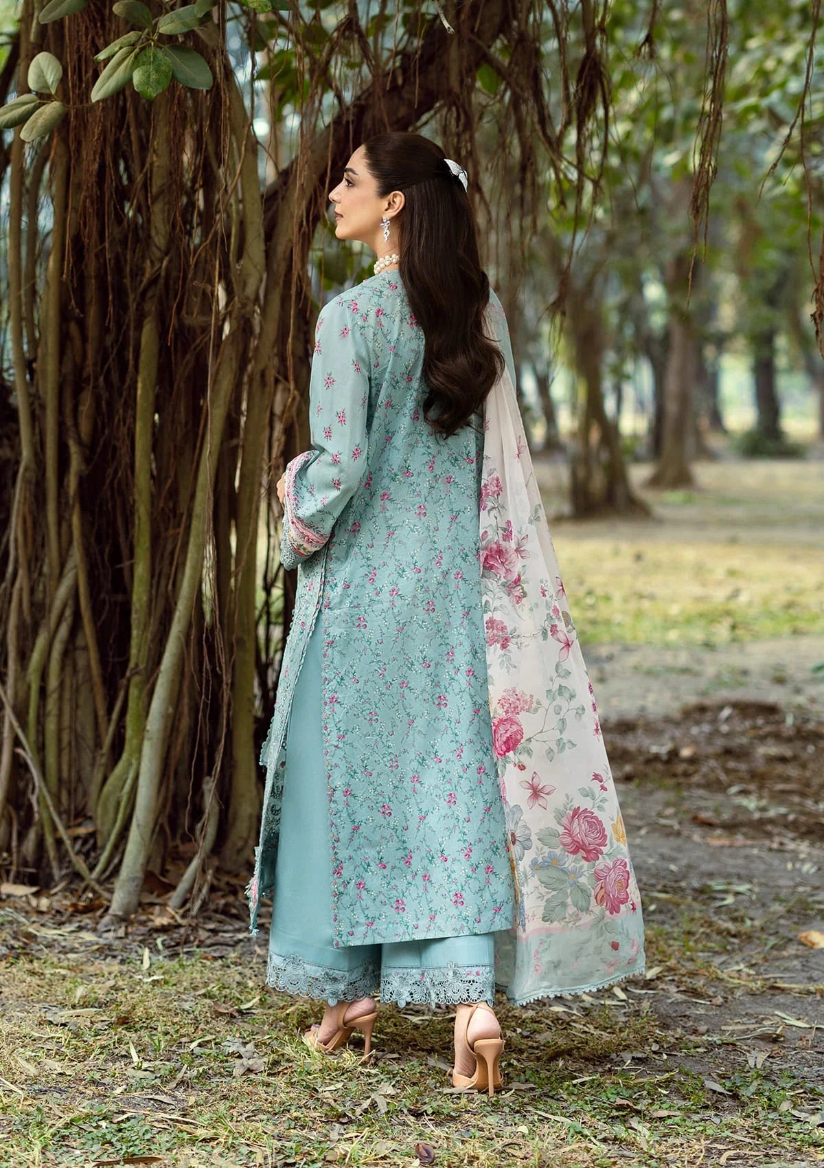ELAF ERC-2B BATIK Print Chikankari Lawn