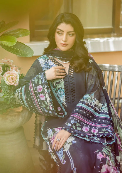 ELAF PRINTS CHIFFON ECD-4B TWILIGHT GARDEN