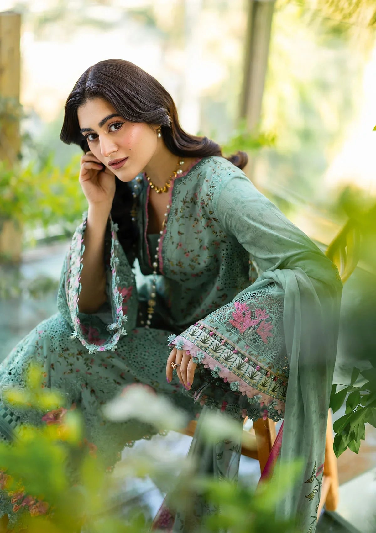 ELAF ERC-4B NAYAB Print Chikankari Lawn