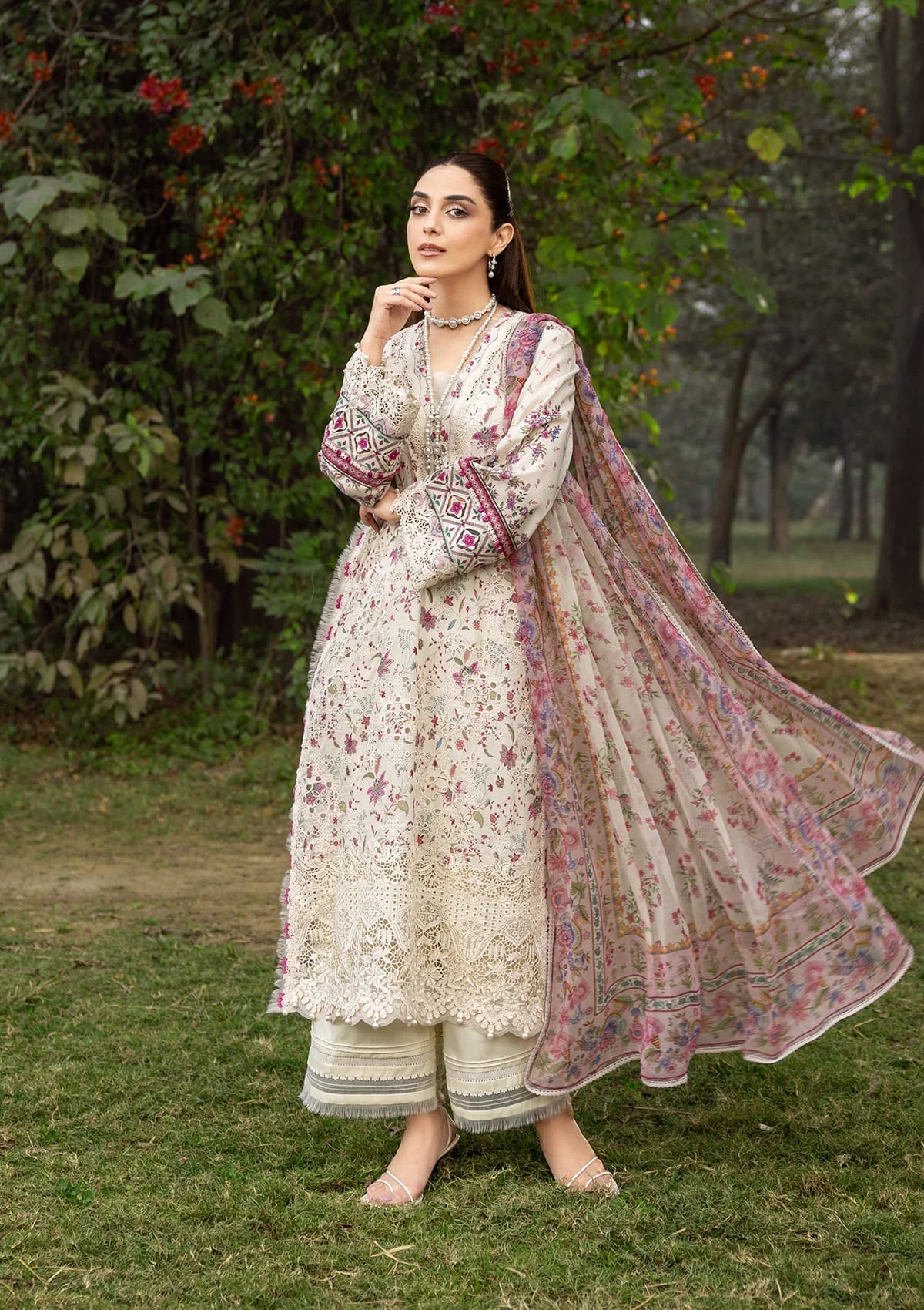 ELAF ERC-5A MEHR Print Chikankari Lawn