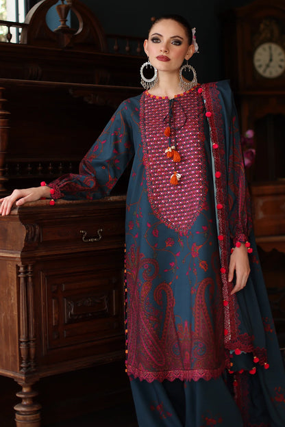 CHARIZMA Aniq Vol-01 2025 Fall Winter 3-PC Unstitched Embroidered Linen Collection ANW6-04