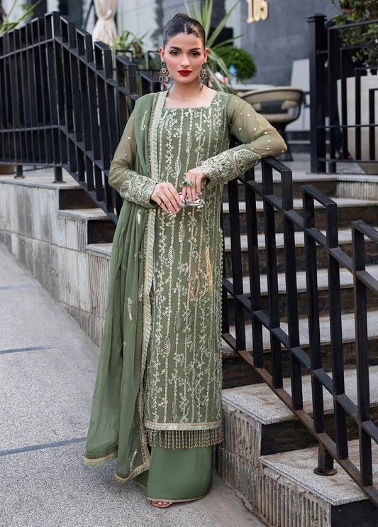 SAHANE CT 25006 Mist - At First Glance | Unstitched Chiffon | 3 Piece