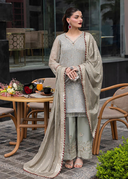 SAHANE CT 25007 Dew - At First Glance | Unstitched Chiffon | 3 Piece