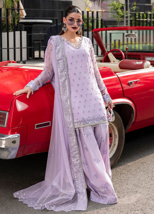 SAHANE CT 25002 Lavendine - At First Glance | Unstitched Chiffon | 3 Piece
