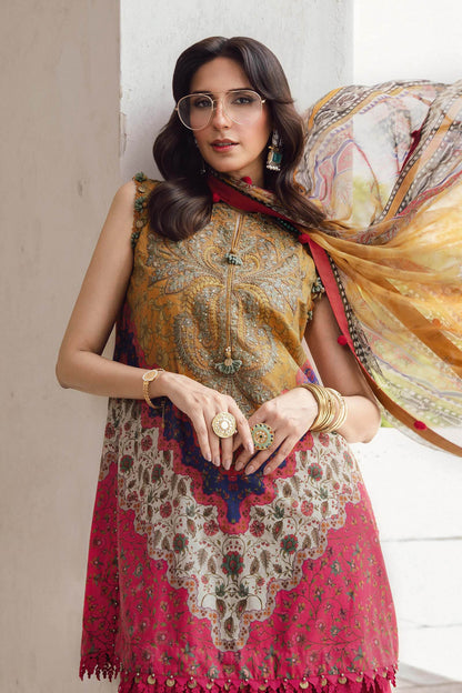 MARIA B. -  M. Prints 3 Piece Unstitched Embroidered Cambric Suit | MPT-2710-A