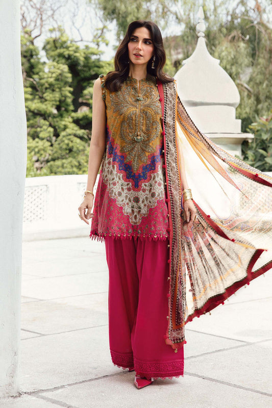 MARIA B. -  M. Prints 3 Piece Unstitched Embroidered Cambric Suit | MPT-2710-A
