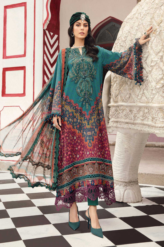 MARIA B. -  M. Prints 3 Piece Unstitched Embroidered Cambric Suit | MPT-2710-B