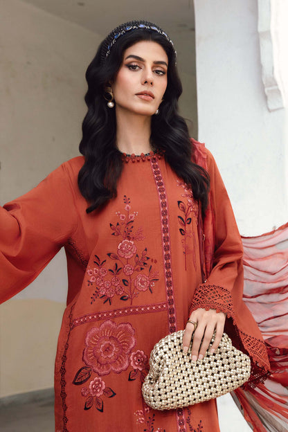 MARIA B. -  M. Prints 3 Piece Unstitched Embroidered Cambric Suit | MPT-2701-B