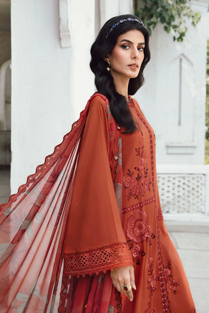 MARIA B. -  M. Prints 3 Piece Unstitched Embroidered Cambric Suit | MPT-2701-B
