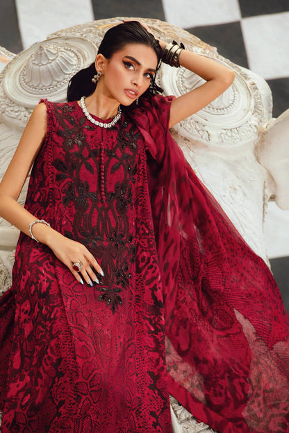 MARIA B. -  M. Prints 3 Piece Unstitched Embroidered Linen Suit | MPT-2702-A