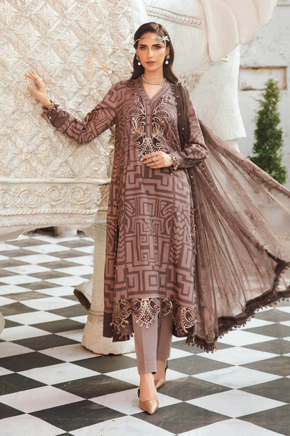 MARIA B. -  M. Prints 3 Piece Unstitched Embroidered Cambric Suit | MPT-2703-B