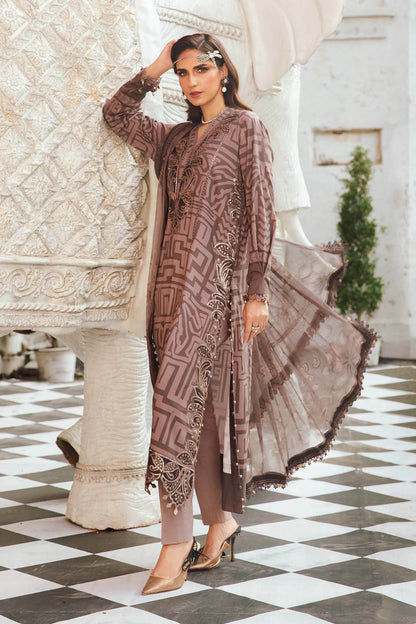 MARIA B. -  M. Prints 3 Piece Unstitched Embroidered Cambric Suit | MPT-2703-B